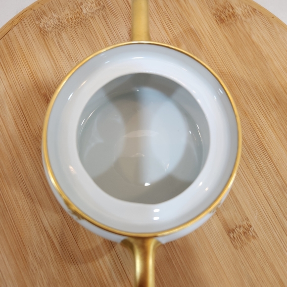 Richard Ginori Italy White W/ Gold Finial Large Sugar Bowl With Lid Vintage - Picture 6 of 10